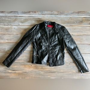 Guess faux-leather Moto Jacket